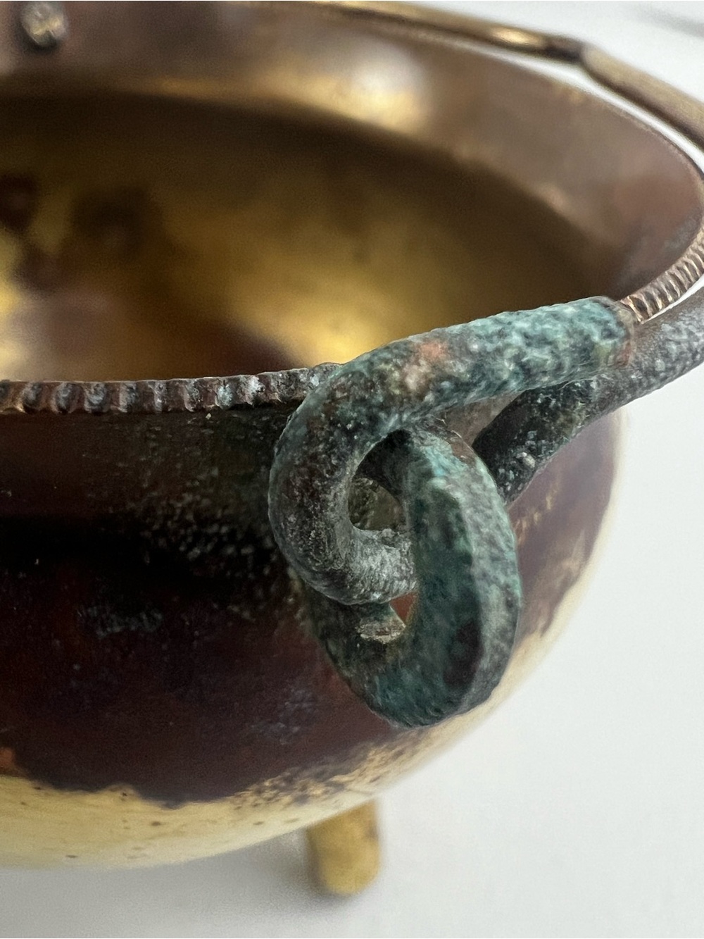 VTG Peerage England Brass Mini Cauldron Pot - Picture 7 of 11